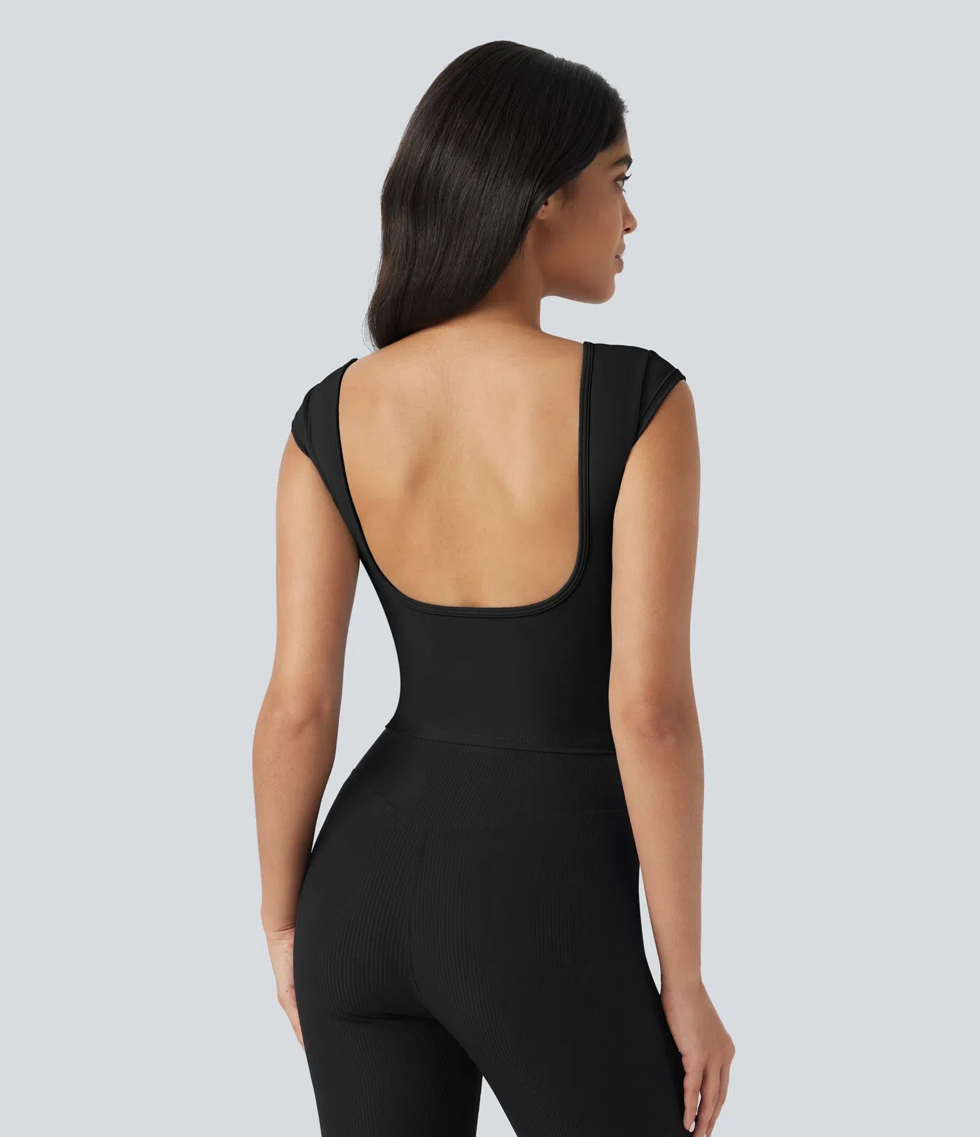 Softlyzero™ Casual Boat Neck Short Sleeve Backless Cropped T-Shirt - UPF50+