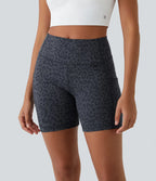 High Waisted Yoga Biker Shorts with Side Pockets