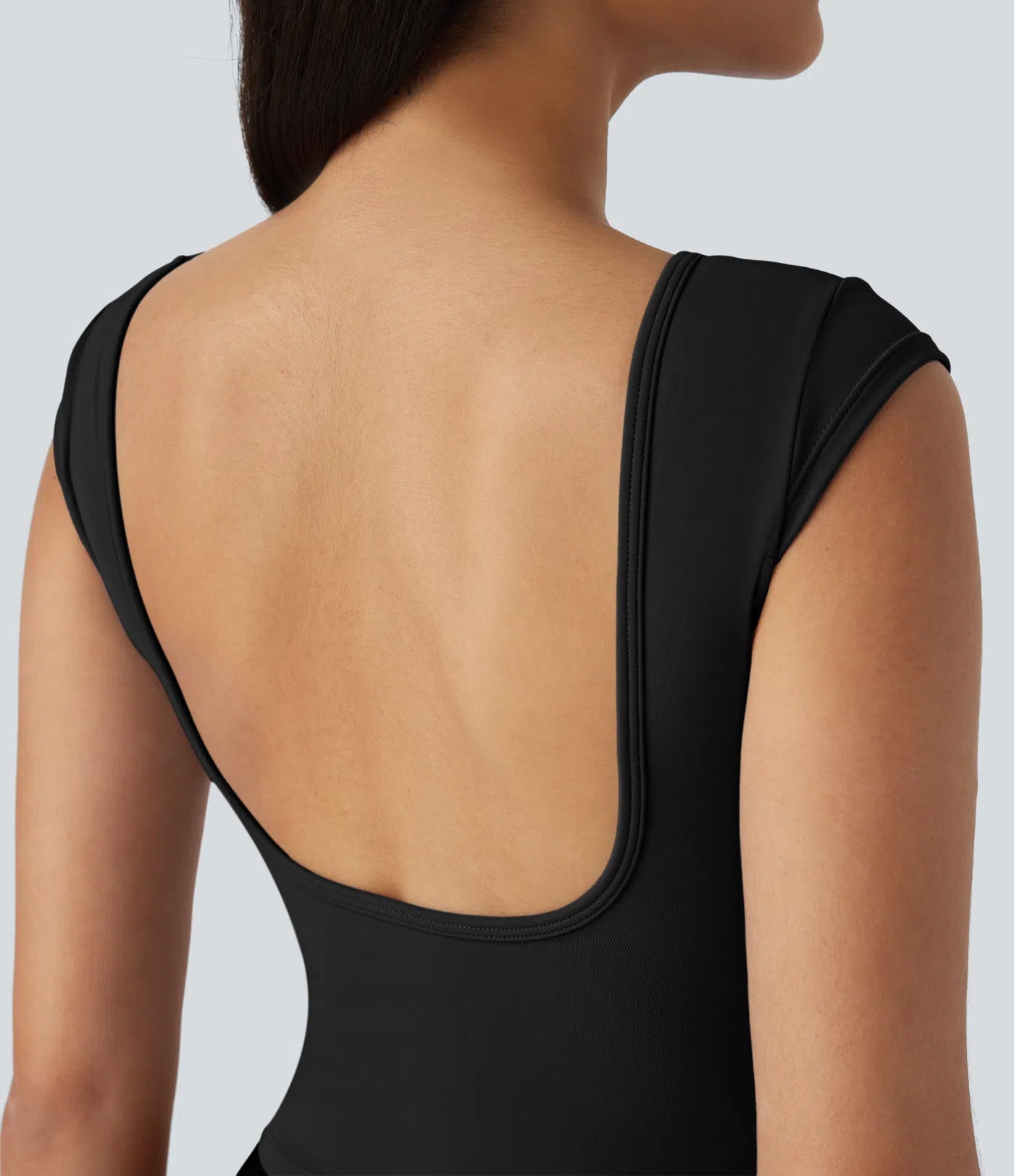 Softlyzero™ Casual Boat Neck Short Sleeve Backless Cropped T-Shirt - UPF50+