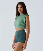 Sleeveless Round Neck Short Yoga Tank Top