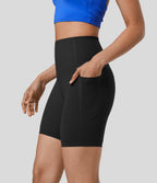High Waisted Shaping Shorts - Tummy Control &amp; Pockets