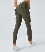 High Waist Pocket Skinny Yoga Cargo Leggings