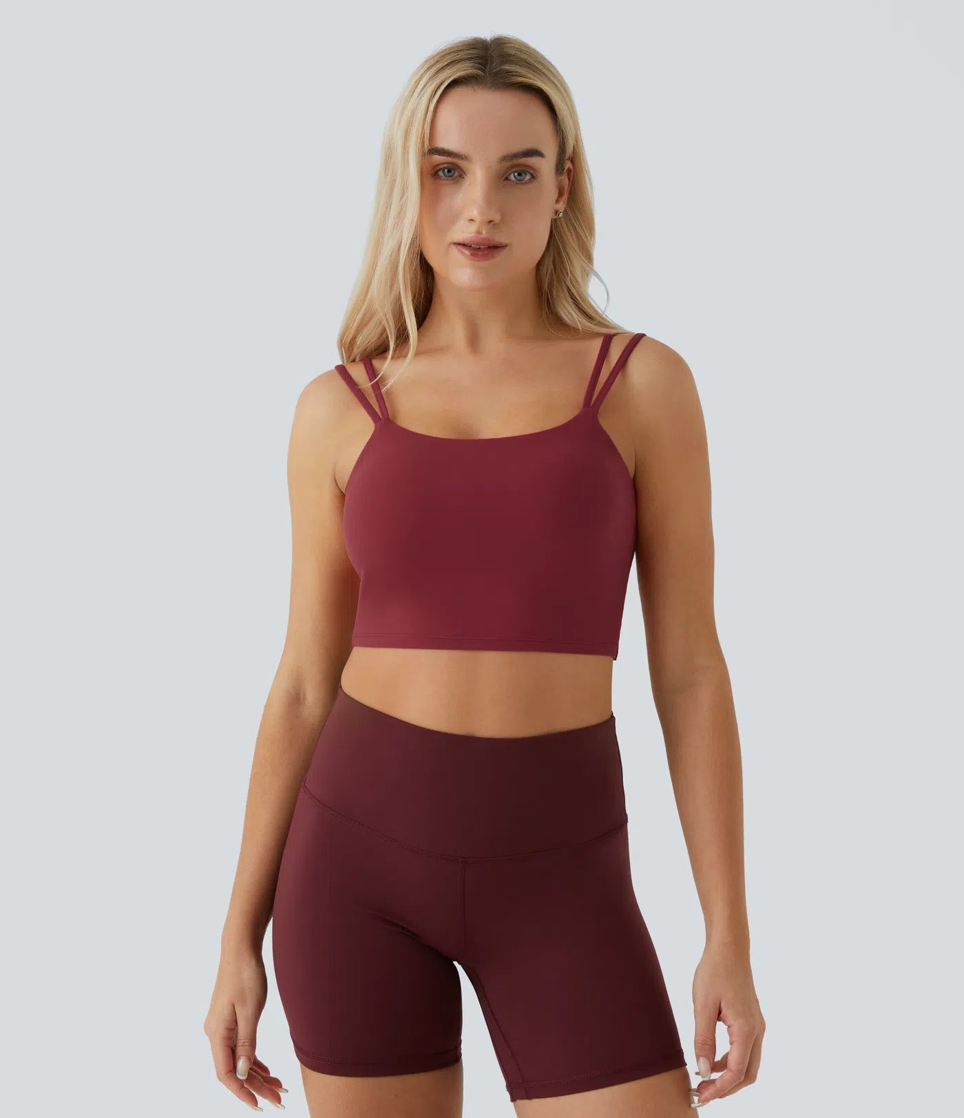 Twisted Backless Double Straps Crop Yoga Tank Top