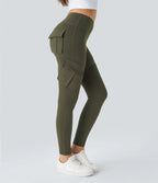 High Waist Pocket Skinny Yoga Cargo Leggings
