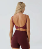 Twisted Backless Double Straps Crop Yoga Tank Top