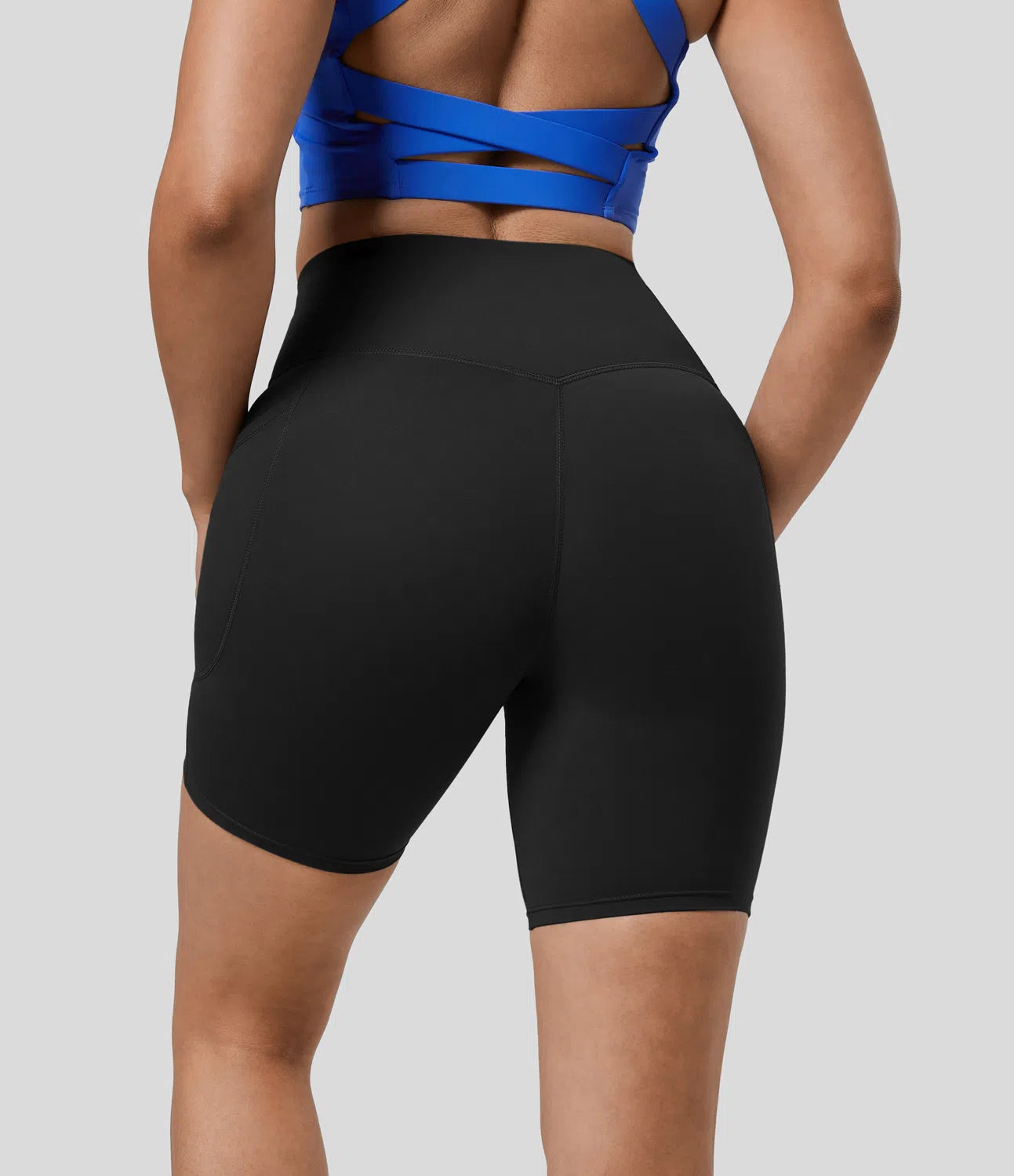 High Waisted Shaping Shorts - Tummy Control &amp; Pockets