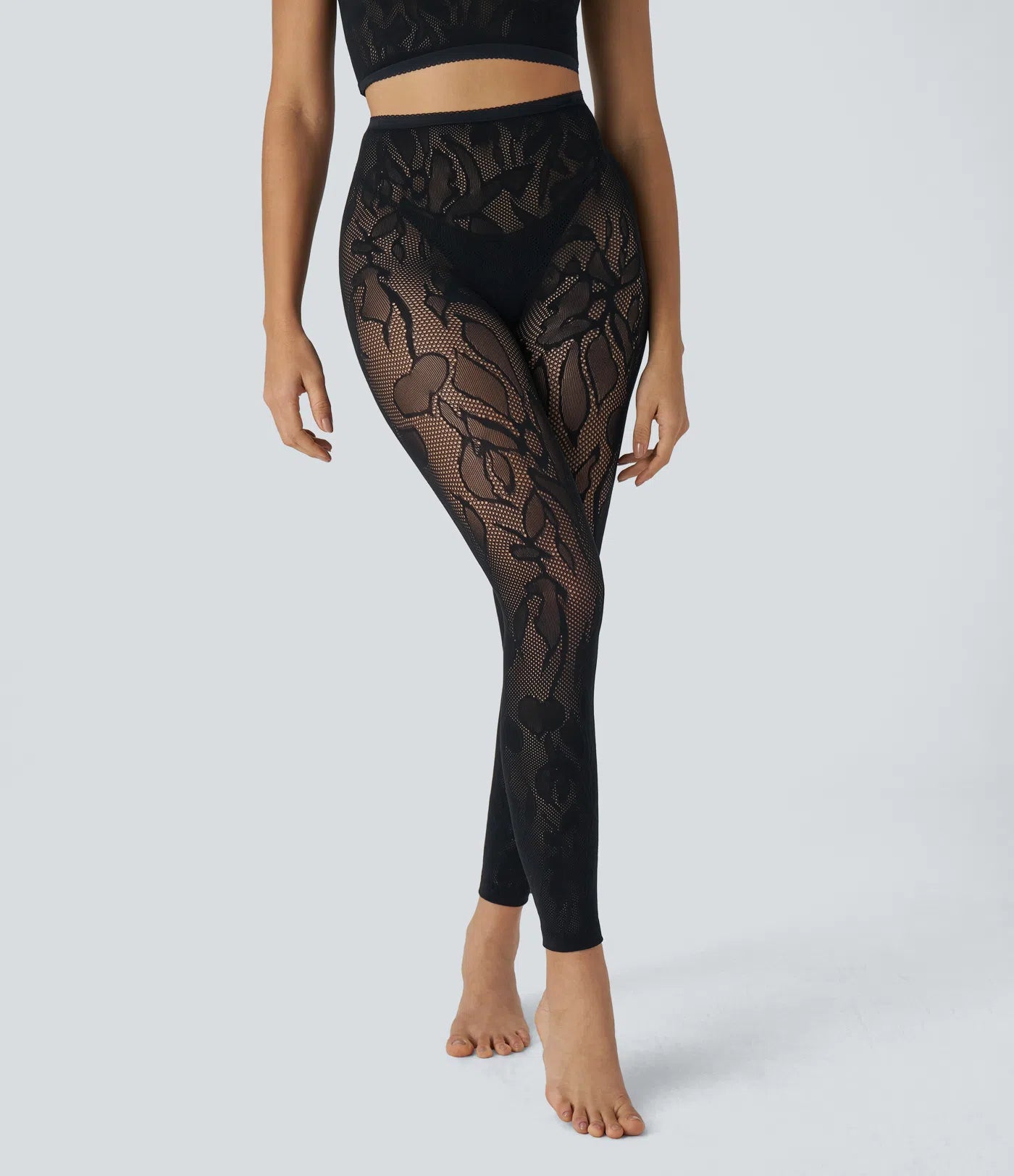 Casual 7/8 Seamless High Waisted Cutout Leggings