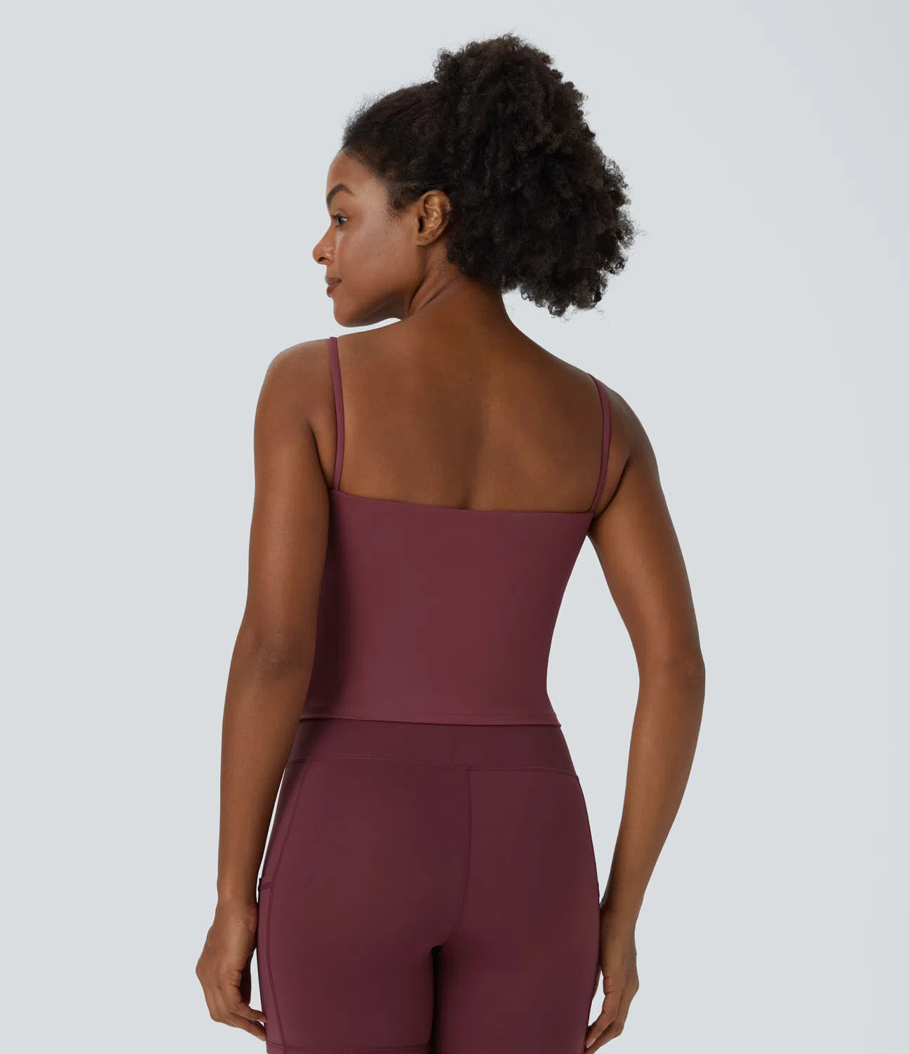 Softlyzero™ Airy Women's Cropped Yoga Tank Top with Open Back, Thin Straps and Cool Touch - UPF50+