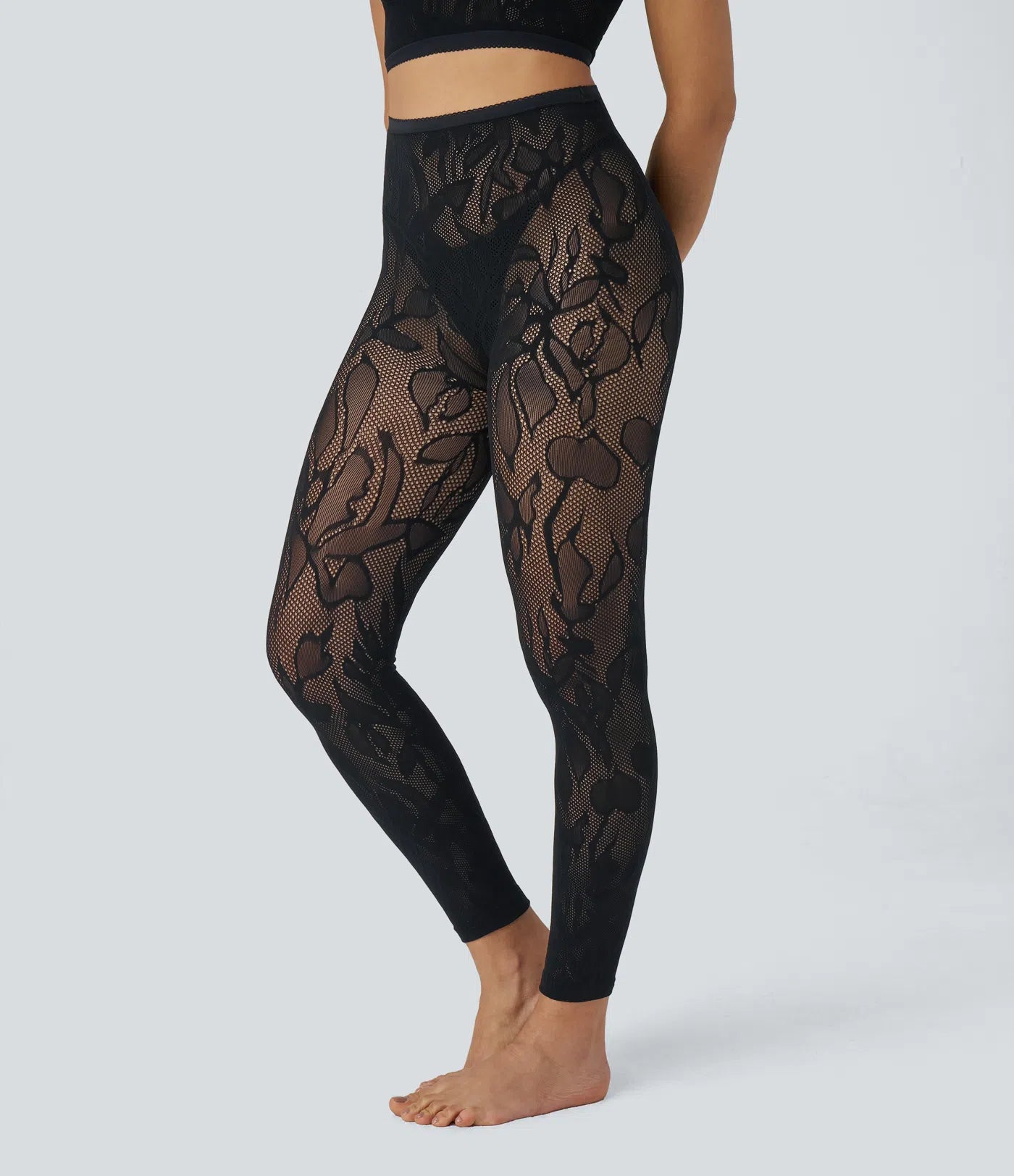 Casual 7/8 Seamless High Waisted Cutout Leggings