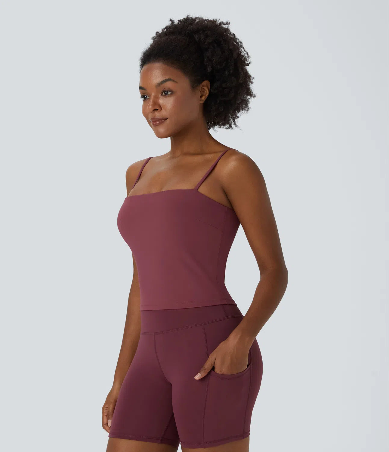 Softlyzero™ Airy Women's Cropped Yoga Tank Top with Open Back, Thin Straps and Cool Touch - UPF50+