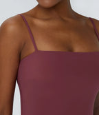 Softlyzero™ Airy Women's Cropped Yoga Tank Top with Open Back, Thin Straps and Cool Touch - UPF50+