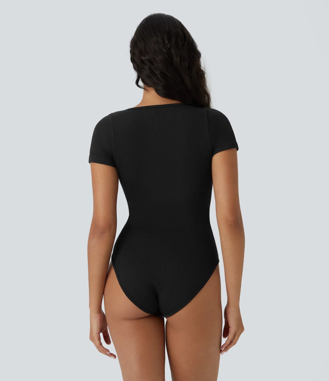 Seamless Bodysuit - Square Neck &amp; Short Sleeves