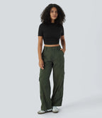 Casual Round Neck Short Sleeve Ruched Fitted Cropped T-shirt