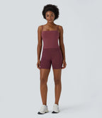 Softlyzero™ Airy Women's Cropped Yoga Tank Top with Open Back, Thin Straps and Cool Touch - UPF50+