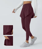 Breezeful™ 7/8 Quick Dry High Waisted 2-in-1 Workout Leggings with Reflective Dots and Side Pocket