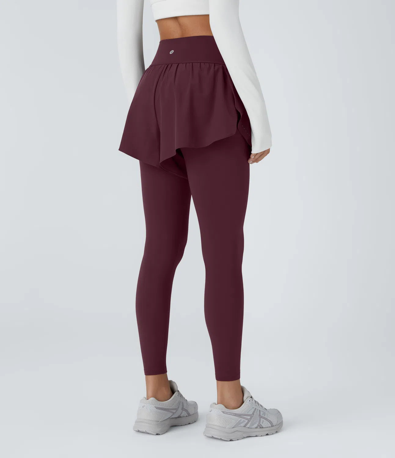 Breezeful™ 7/8 Quick Dry High Waisted 2-in-1 Workout Leggings with Reflective Dots and Side Pocket