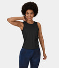 Cross Cutout Crew Neck Yoga Tank Top