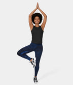 Cross Cutout Crew Neck Yoga Tank Top