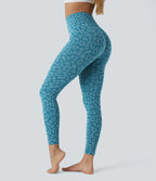 Flow Leopard Print Seamless High Waisted 7/8 Yoga Leggings