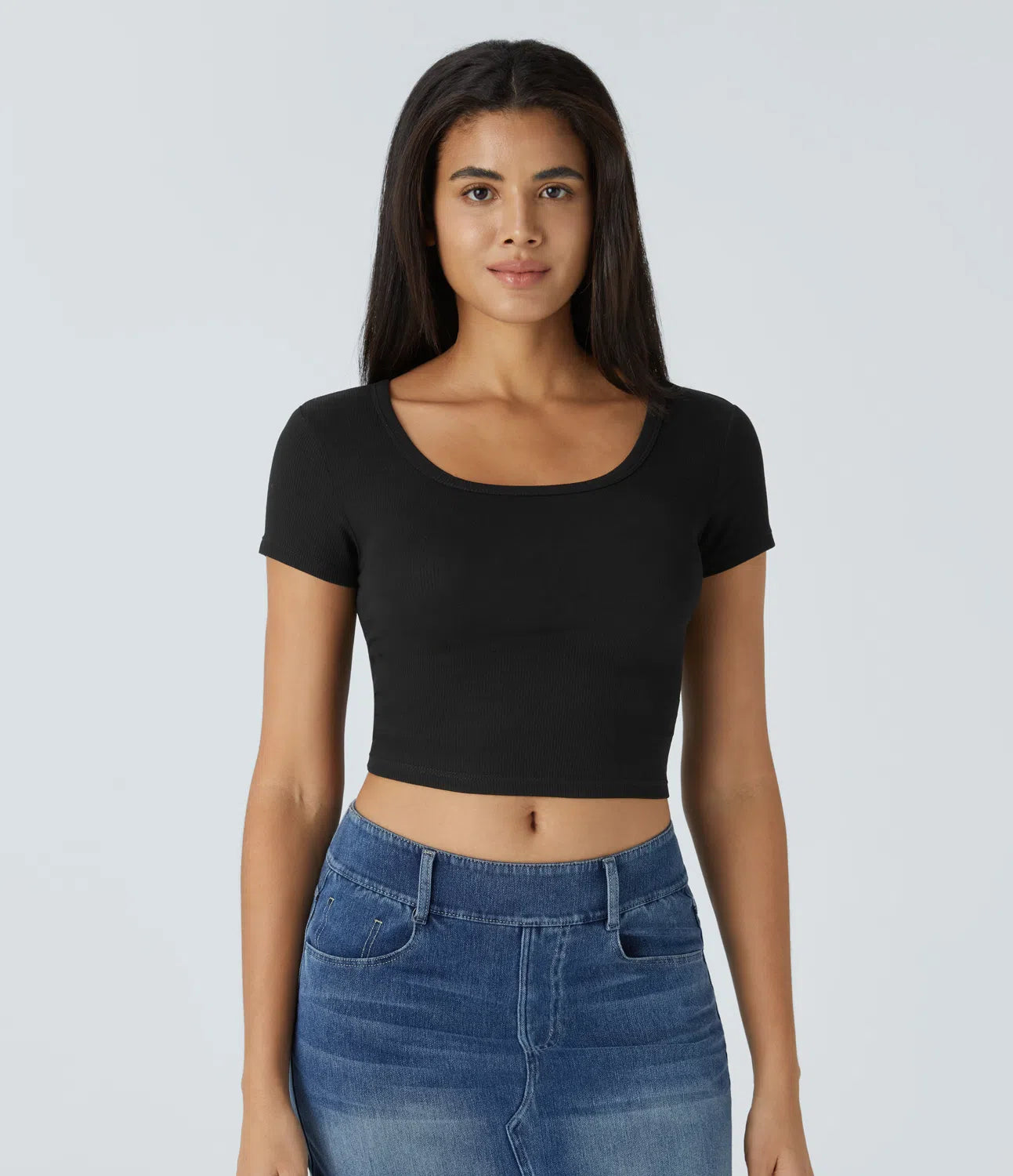 Casual Short Sleeve U-Neck T-Shirt