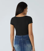 Casual Short Sleeve U-Neck T-Shirt