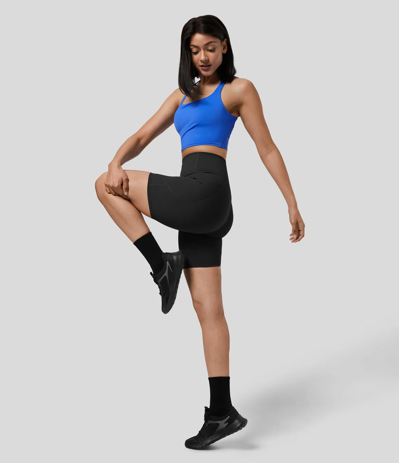 High Waisted Shaping Shorts - Tummy Control &amp; Pockets