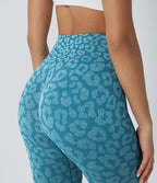 Flow Leopard Print Seamless High Waisted 7/8 Yoga Leggings