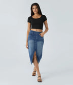 Casual Short Sleeve U-Neck T-Shirt