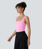 Seamless square neck backless bodysuit