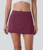 Breezeful™ Quick Dry Mid-Rise Draped Yoga Shorts with Side Pockets