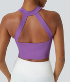 Softlyzero™ Airy Halter Neck Crisscross Backless Sport Tank Top Cooling Fabric - UPF50+