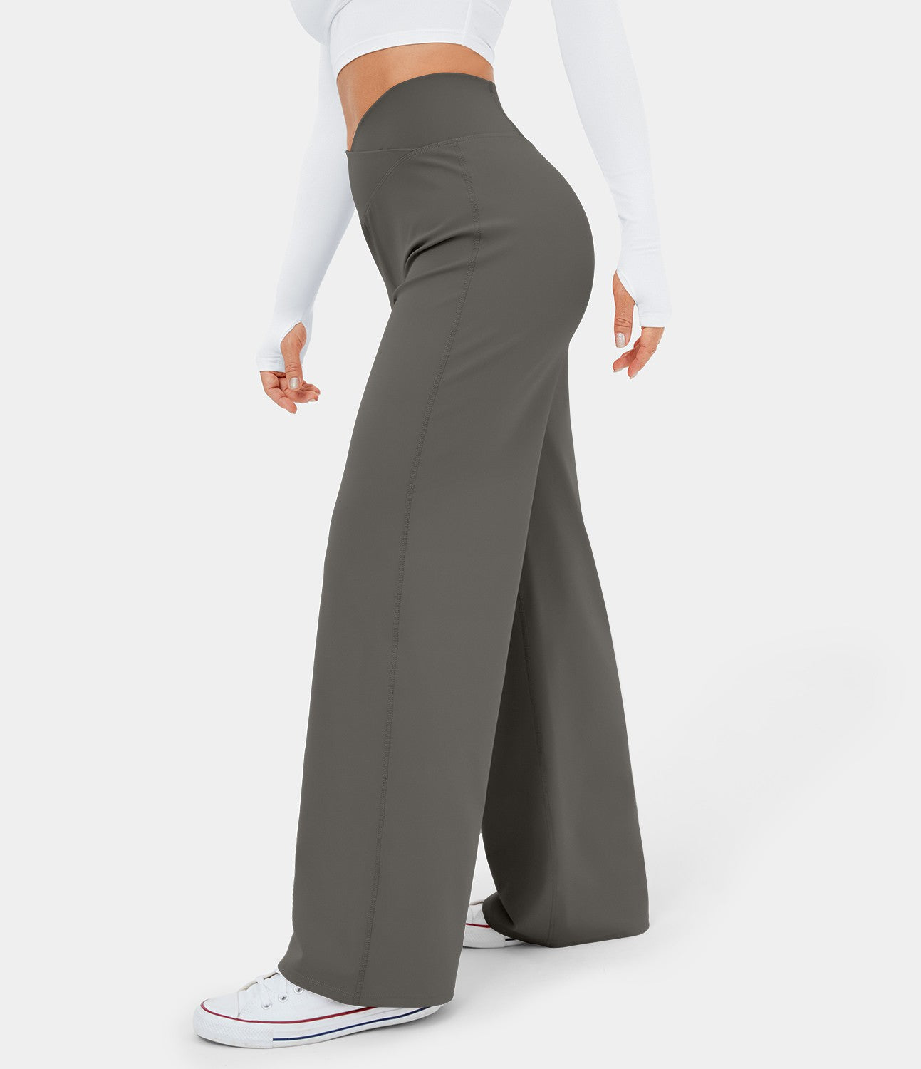 High Waisted Flared Leggings