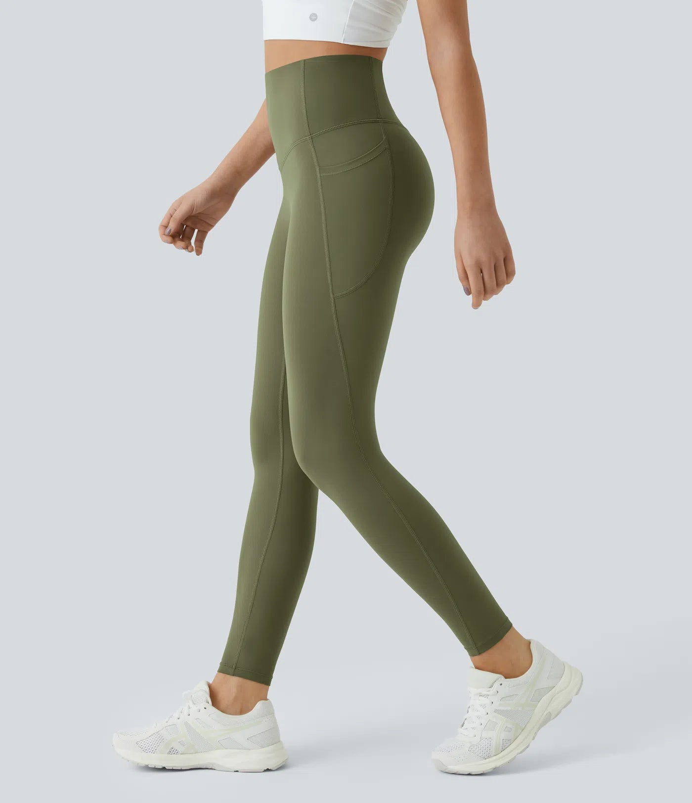 High Waisted Sculpting Leggings - Tummy Control &amp; Pockets